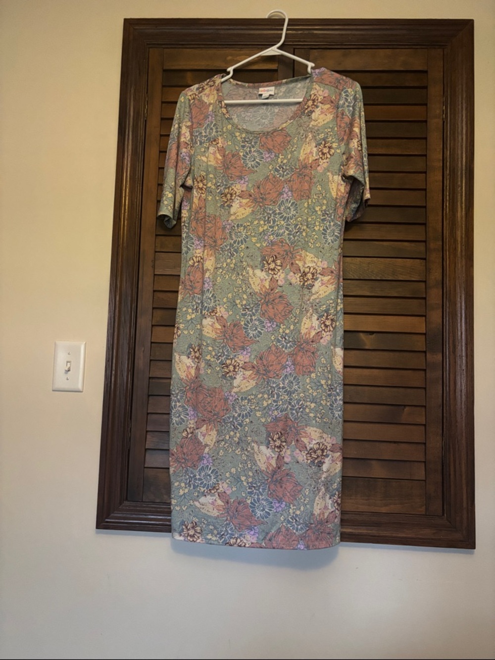 Lularoe Julia dress XL. UEC only worn one time very pretty pattern.